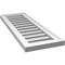 Ekena Millwork Vertical Surface Mount PVC Gable Vent: Functional, w/ 2"W x 1-1/2"P Brickmould Frame, 12"W x 34"H GVPVE12X3402SF - alternate 5
